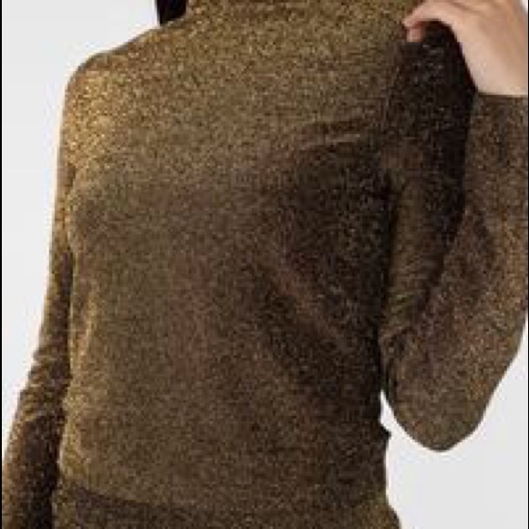 Bronze Gold Shimmer Two Piece Pant Suit NWT Size Small - Picture 3 of 7